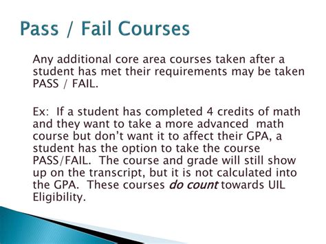 are quality points awarded for pass fail courses